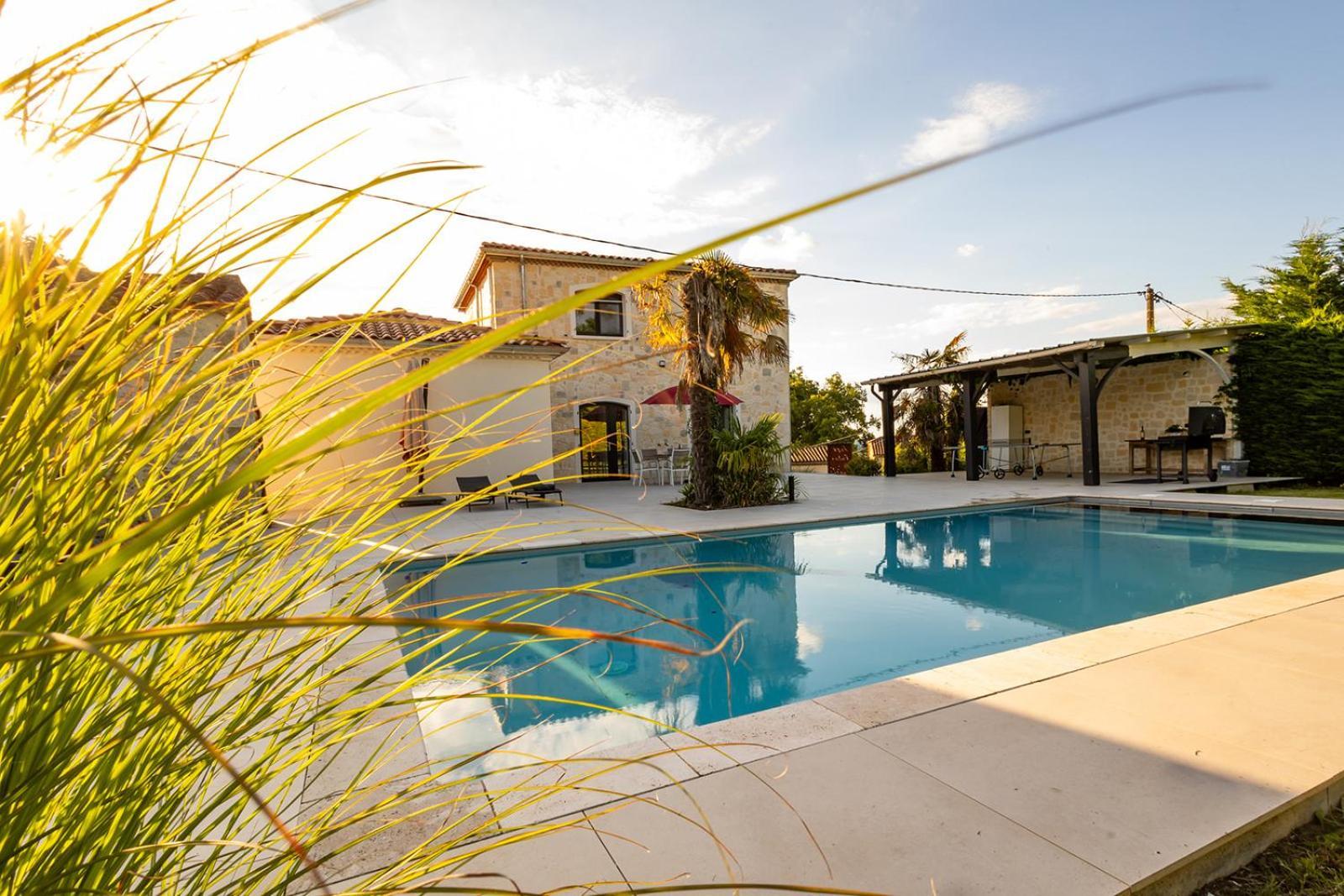 Villa Au Petit Bonheur Avec Clim - Hameau Au Calme - Piscine Chauffee - Petanque Moncrabeau Exterior foto